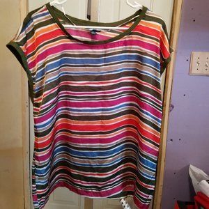 TOMMY HILFIGER STRIPED TANK BLOUSE... EUC